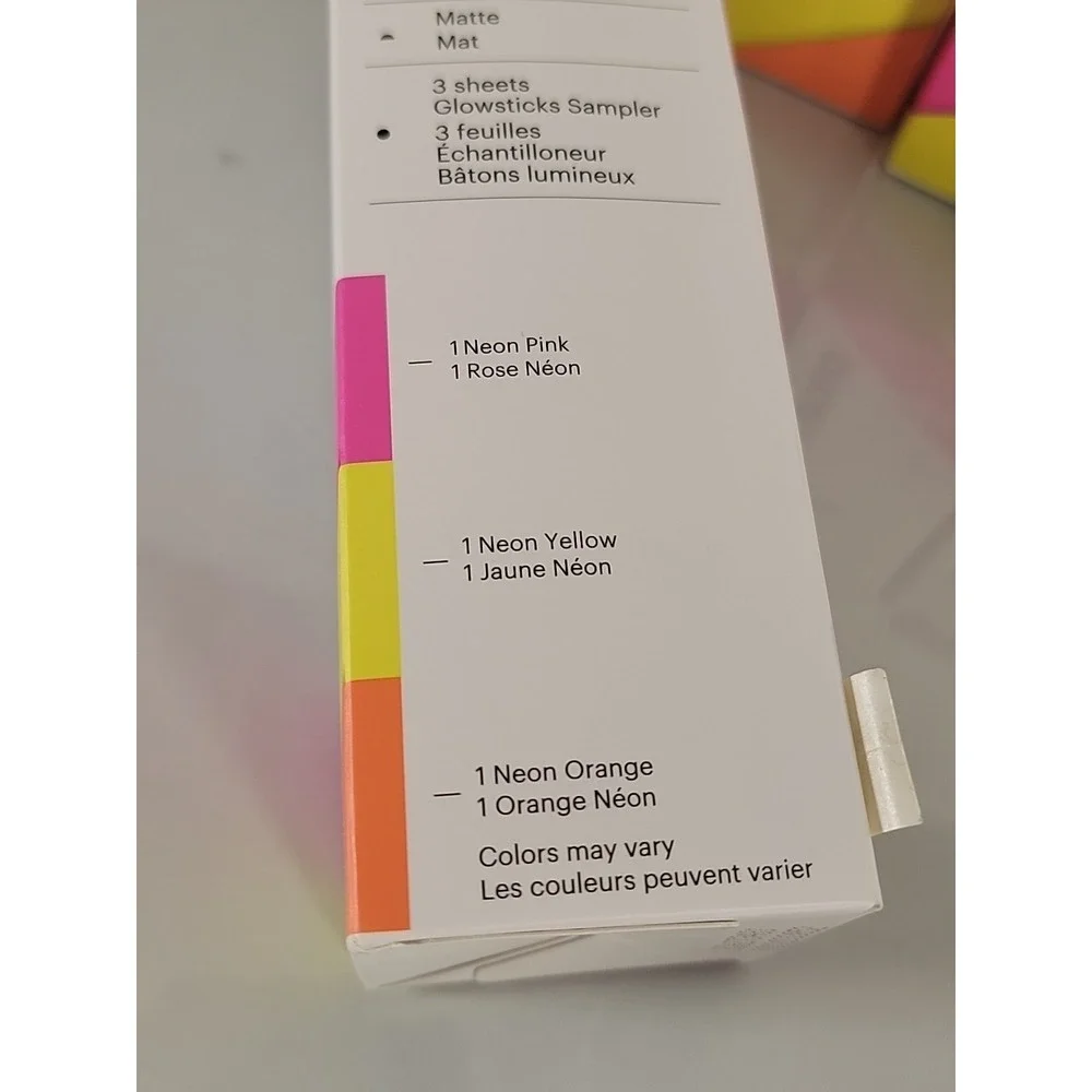 LOT OF FOUR Cricut Joy Smart StrongBond Iron-On Sampler - 5.5 x 12in‎ Neon